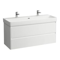 Laufen Base 2.0 skrinka 117x44.5x51.5 cm závesná kúpeľňová skrinka pod umývadlo biela H4113221082601