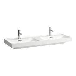 Laufen Meda umývadlo 130x46 cm obdĺžnik klasické umývadlo-dvojité biela H8141127571041