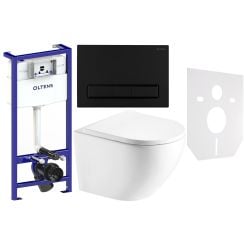 Súprava WC misa s pomaly sa sklápajúcim sedadlom Hagser Beno HGR14000042, podomietková konštrukcia Oltens Triberg 50001000, 57103300, HGR20000045, 49301000