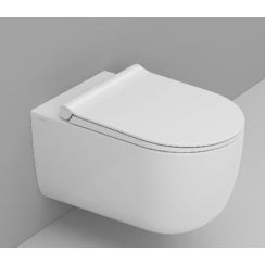 Ceramica Dolomite Mirto Round wc misa závesné bez oplachovacieho kruhu s vírivým splachovaním biela matná D475741