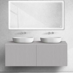 Oltens Lun Rilla skrinka 140x44.7x52 cm závesná kúpeľňová skrinka pod umývadlo kašmír 60039900