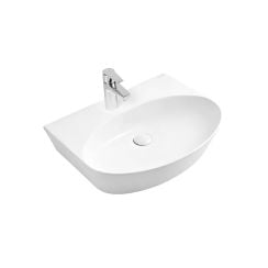Oltens Luma umývadlo 45.5x38.5 cm oválny klasické umývadlo biela lesklá 41506000