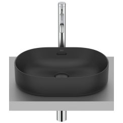 Roca Meridian umývadlo 46x36.5 cm oválny pultové umývadlo čierna matná A327748080