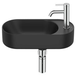 Roca Meridian umývadlo 50x27.5 cm oválny klasické umývadlo čierna A327740080