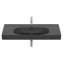 Roca Meridian umývadlo 100x46 cm obdĺžnik klasické umývadlo-umývadlo na nábytok čierna A327746080