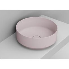 Ceramica Dolomite Noemi umývadlo 44x44 cm okrúhly pultové umývadlo ružová matná D310565