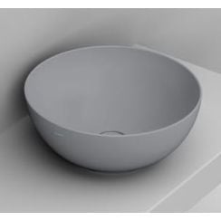 Ceramica Dolomite Noemi umývadlo 44x44 cm okrúhly pultové umývadlo sivá/kamenná matná D310645