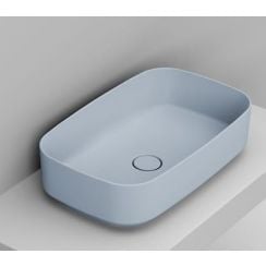 Ceramica Dolomite Noemi umývadlo 62x38 cm obdĺžnik pultové umývadlo modrá matná D311071