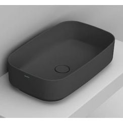Ceramica Dolomite umývadlo 62x38 cm obdĺžnik pultové umývadlo čierna matná D311081