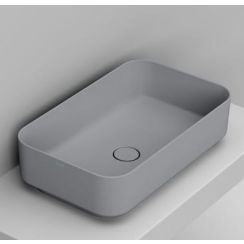 Ceramica Dolomite Noemi umývadlo 64x38.5 cm obdĺžnik pultové umývadlo sivá/kamenná D311245