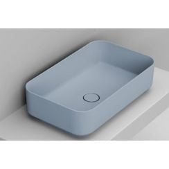 Ceramica Dolomite Noemi umývadlo 64x38.5 cm obdĺžnik pultové umývadlo modrá matná D311271