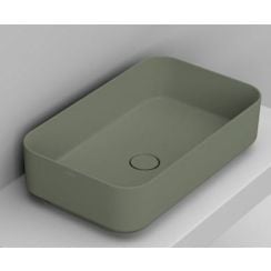 Ceramica Dolomite Noemi umývadlo 64x38.5 cm obdĺžnik pultové umývadlo zelená matná D311275