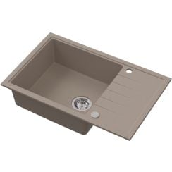 Ruvetti Axel granitový drez 78x50 cm béžová 3001AX_BE160XL_W