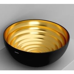 Ceramica Dolomite MOVE umývadlo 44x44 cm okrúhly pultové umývadlo čierna matná D3107NO