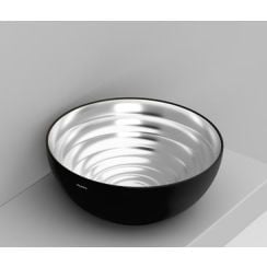 Ceramica Dolomite MOVE umývadlo 44x44 cm okrúhly pultové umývadlo čierna D3107NA