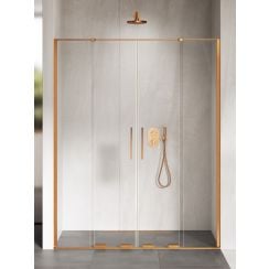 New Trendy Smart sprchové dvere 170 cm posuvné medená brúsená/priehľadné sklo EXK-7665