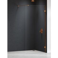 New Trendy Eventa Copper Brushed stena sprchového kúta walk -in 90 cm medená brúsený/sklo priehľadné EXK-8159
