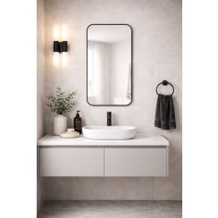 Baltica Design Stone Aura zrkadlo 60x90 cm čierna 5904107932965