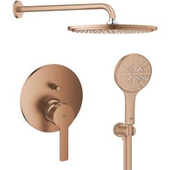 Súprava horná sprcha so sprchovacím ramenom Grohe Rainshower 26066DL0, vaňová/sprchová batéria Grohe Lineare 24064DL1, 26574DL0, 26658DL0, 28388DA1