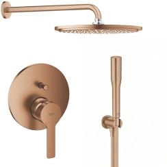 Súprava horná sprcha so sprchovacím ramenom Grohe Rainshower 26066DL0, vaňová/sprchová batéria Grohe Lineare 24064DL1, 26658DL0, 27400DL0, 28388DA1