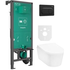 Súprava WC misa Hansgrohe EluPura S 60193450, podomietková konštrukcia Hansgrohe iFrame universal 01022180, 60148450, 66002670