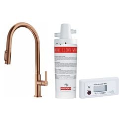 Súprava kuchynská batéria Franke Maris Slim Clear Water J Pull-Out 120.0736.602, poddrezový filter Franke Clear Water 133.0284.025