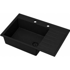 Ruvetti Axel 160 K granitový drez 79x50 cm čierna 3001AXK_FB160K_W