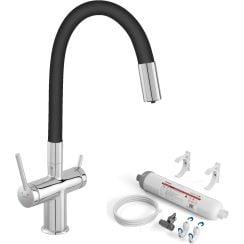 Súprava batéria pre vodný filter Ferro Filtrata BFT41B, filtry pod umývadlom so sadou vložiek Ferro Filtrata FFT4-ACAG-SET
