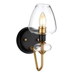 Elstead Lighting Armand nástenná lampa 1x40 W čierna-mosadzná DL-ARMAND1-AB