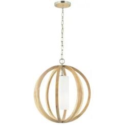 Elstead Lighting Allier závesné svietidlo 1x60 W drevená FE-ALLIER-P-S-LW