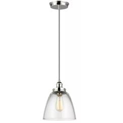 Elstead Lighting Baskin závesné svietidlo 1x60 W niklová FE-BASKIN-P-B-PN