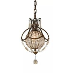 Elstead Lighting Bellini závesné svietidlo 1x60 W hnedá FE-BELLINI-P