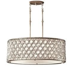 Elstead Lighting Lucia závesné svietidlo 3x60 W strieborná FE-LUCIA-P-A