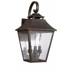 Elstead Lighting Galena vonkajšie nástenné svietidlo 3x40 W hnedá FE-GALENA2-L-SBL