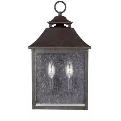 Elstead Lighting Galena vonkajšie nástenné svietidlo 2x40 W hnedá FE-GALENA7-SBL
