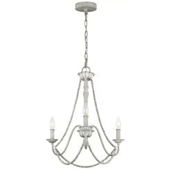 Elstead Lighting Maryville závesné svietidlo 3x60 W sivá/popolnato sivá FE-MARYVILLE3