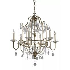 Elstead Lighting Gianna závesné svietidlo 6x60 W strieborná FE-GIANNA6