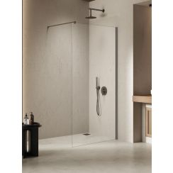 New Trendy Nesta Gunmetal Brushed stena sprchového kúta walk -in 120 cm kladivková farba brúsený/sklo priehľadné K-1759