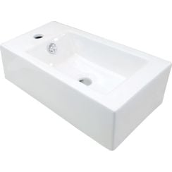 Deante Square umývadlo 50.5x25.5 cm obdĺžnik klasické umývadlo-pultové umývadlo biela CGS_6U2L
