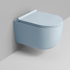 Ceramica Dolomite Mirto Round wc misa závesné bez oplachovacieho kruhu s vírivým splachovaním modrá matná D474971