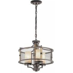 Elstead Lighting Ahrendale závesné svietidlo 3x60 W hnedá KL-AHRENDALE3