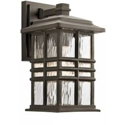 Elstead Lighting Beacon Square vonkajšie nástenné svietidlo 1x60 W hnedá KL-BEACON-SQUARE-S-OZ