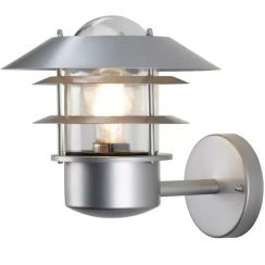 Elstead Lighting Helsingor vonkajšie nástenné svietidlo 1x60 W strieborná HELSINGOR