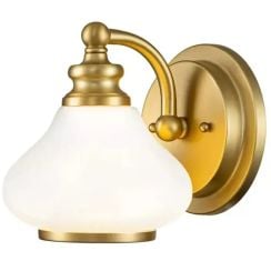 Elstead Lighting Ainsley nástenná lampa 1x3 W mosadzná HK-AINSLEY1-BATH-BB