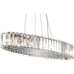 Elstead Lighting Crystal Skye závesné svietidlo x3 W chrómová KL-CRYSTAL-SKYE-I-L