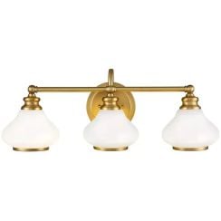 Elstead Lighting Ainsley nástenná lampa 3x3 W mosadzná HK-AINSLEY3-BATH-BB