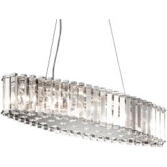 Elstead Lighting Crystal Skye závesné svietidlo x3 W chrómová KL-CRYSTAL-SKYE-ISLE