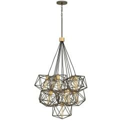 Elstead Lighting Astrid závesné svietidlo x60 W zlatá-hnedá HK-ASTRID-11P