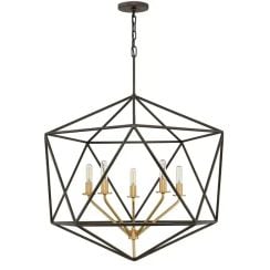 Elstead Lighting Astrid závesné svietidlo 5x60 W zlatá-hnedá HK-ASTRID-5P