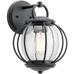Elstead Lighting Vandalia vonkajšie nástenné svietidlo 1x60 W čierna KL-VANDALIA2-S